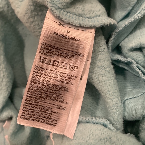 Gap Logo Aqua Fleece Shorts Size Medium - Picture 5 of 5